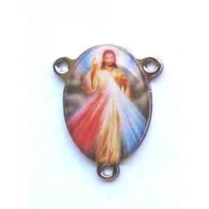Divine Mercy Colored One inch Rosary Center (RA 19 DM)  