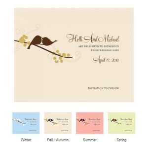  Love Bird Save the Date Cards (Set of 8   4 Colors 