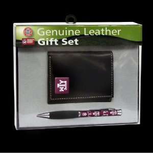  Texas A&M Tri Fold Wallet and Pen Set: Sports & Outdoors