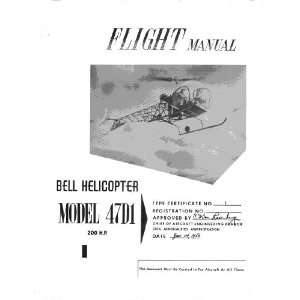  Bell Helicopter 47 D1 Flight Manual   200 Hp Bell 47 D 1 