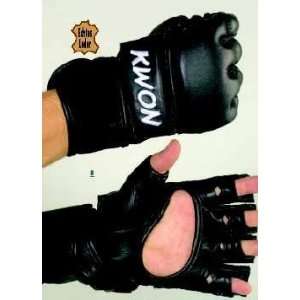 Kwon Open Combat Leather MMA Gloves   Black  Sports 