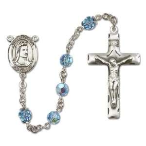  St. Elizabeth of Hungary Aqua Rosary Jewelry