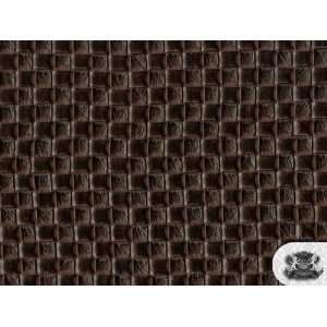   CHOCOLATE Fake Leather Upholstery Fabric By the Yard 