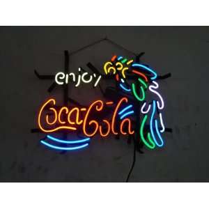  Coca Cola Parrot Real Glass Tube Neon Sign17 X 13