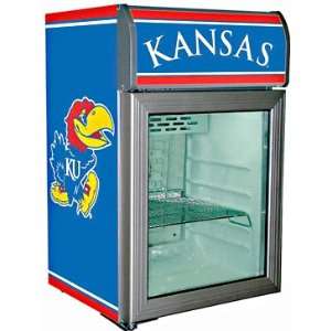  Kansas Jayhawks 8ft Glass Door Refrigerator from Scoolers 