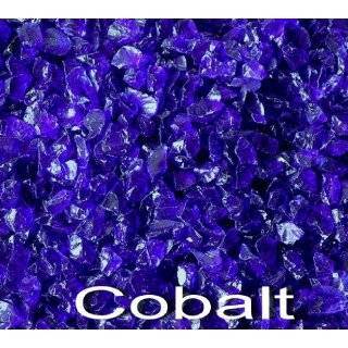  Fire Pit Glass Rocks, COBALT BLUE ~3/8 1/2, 25 LBS: Patio 