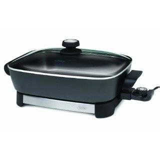 Oster CKSTSKFM05 16 Inch Electric Skillet, Black and Stainless Steel