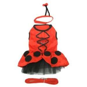  Lady Bug Fairy Dress Dog Costume: Pet Supplies
