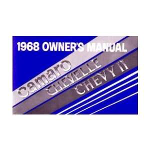    1968 CHEVROLET CAMARO CHEVY II Owners Manual User Guide Automotive