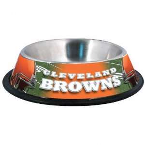  Cleveland Browns Stainless Steel Dog Bowl Sports 