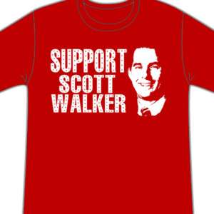 Support Governor Scott Walker T Shirt   Wisconsin  
