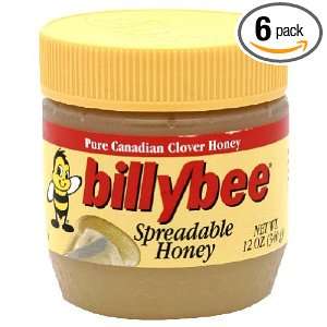 Billy Bee Creamy Honey, 12 Ounce (Pack of 6)  Grocery 