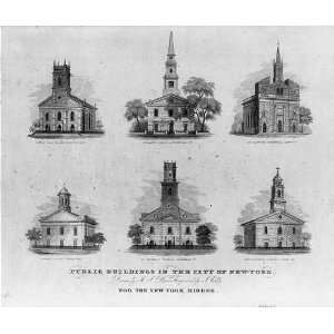  Public buildings in city of New York,NY,1830,Churches 
