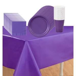  Perfect Purple (Purple) Paper Party Supplies Pack 