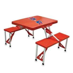  Louisiana Tech Bulldogs Folding Picnic Table with Seats 