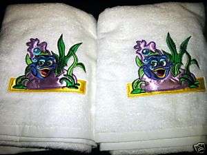NEW FISH FISHES BATHROOM WHITE BATH TOWEL COLLECTION  