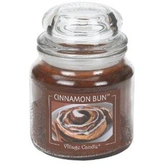 Village Candle Cinnamon Bun Jar Candle, Net Wt. 15 oz.