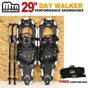   Snowshoes with BLACK Nordic Walking Pole Free Bag