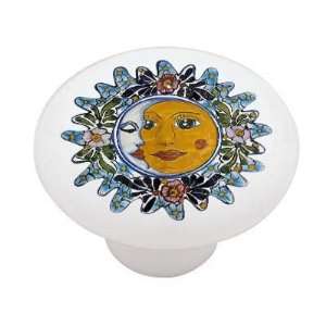  Mexican Talavera Moon and Sun Design High Gloss Ceramic 