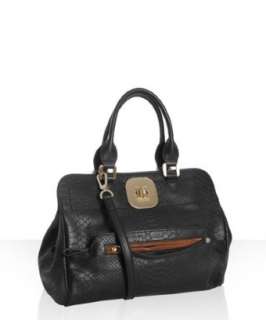 Longchamp black croc embossed leather Gatsby handbag   up to 