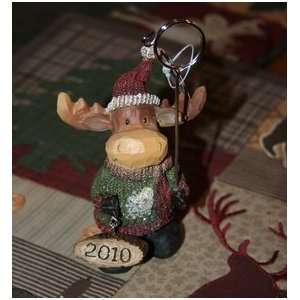   Christmas Moose Picture / Recipe Holder   Moose Decor