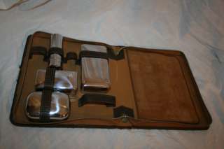 ROOS BROS Leather Toiletry Kit Military Issue Vtg WW1  
