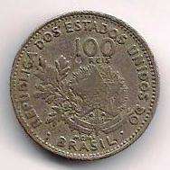 BRAZIL 100 REIS 1901 COIN  