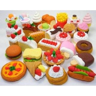 10 Assorted FOOD CAKE DESSERT Japanese Erasers IWAKO