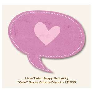   Go Lucky Die Cut Cardstock Shapes Cute Quote Bubble