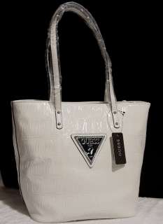 New GUESS Terrie White Tote Handbag Hobo Bag Purse  