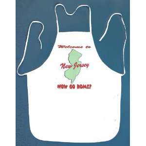  Welcome to New Jersey Now Go Home White Bib Apron 2 