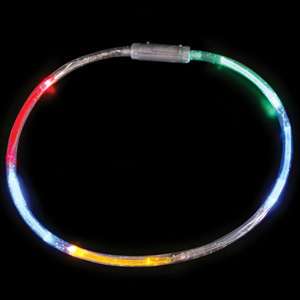 Flashing LED Six Color Party Rave Light Up Necklace  