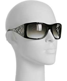 Yves Saint Laurent black plastic rhinestone YSL sunglasses   