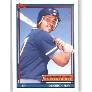  1991 Topps Debut 90 #100 Derrick May   Chicago Cubs (MLB Debut 