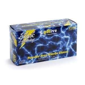  Black Lightning Nitrile Gloves, XL (Box of 100) Latex 