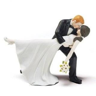   Romantic Dip Dancing Bride and Groom Couple Figurine for Cakes