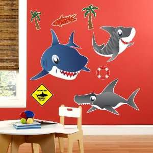  Sharks Giant Wall Decals Toys & Games