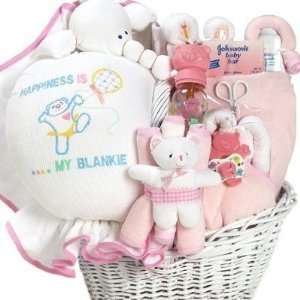  Happiness is a New Baby Girl Gift Basket Baby