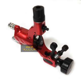 RED FULLY ADJUSTABLE ROTARY TATTOO MACHINE GUN GIVE DAMPENING FIREFLY 
