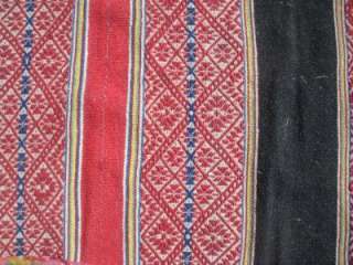 colorful and intricately woven antique Alpaca blanket or altar cloth 