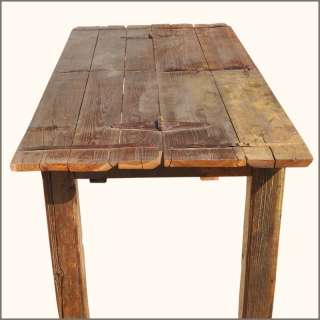   Reclaimed Teak Wood Distressed Large Family Dining Table for 8 People