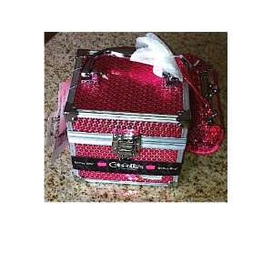   Pink Sequin Petite Train Makeup Case with Bonus Bag 