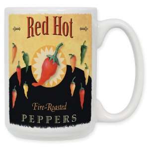  Red Hot Peppers Coffee Mug: Kitchen & Dining