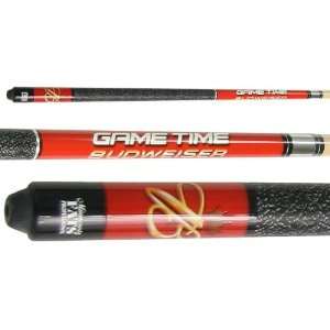  Budweiser Game Time Hardwood Light Up Pool Cue with Linen 
