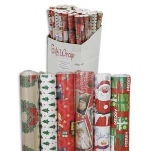  4pk 40sq ft. Assorted Print Christmas Gift Wrap Paper 