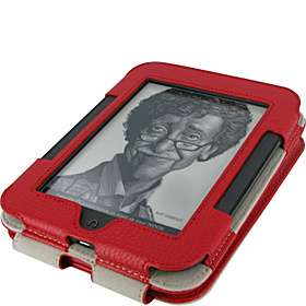 Multi View Leather Case for Nook Simple Touch Reader Red