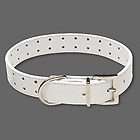 Large White Leather Collar Finding w/ Holes~Dog Craft