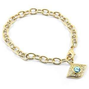  Ayashas Gold Tone Evil Eye Charm Bracelet Jewelry