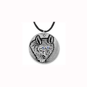  Charm Factory Wolf Pendant with Blue Eyes Arts, Crafts & Sewing