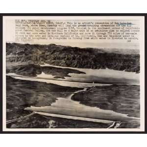    Artists conception,San Luis Dam,Los Banos,CA,1962